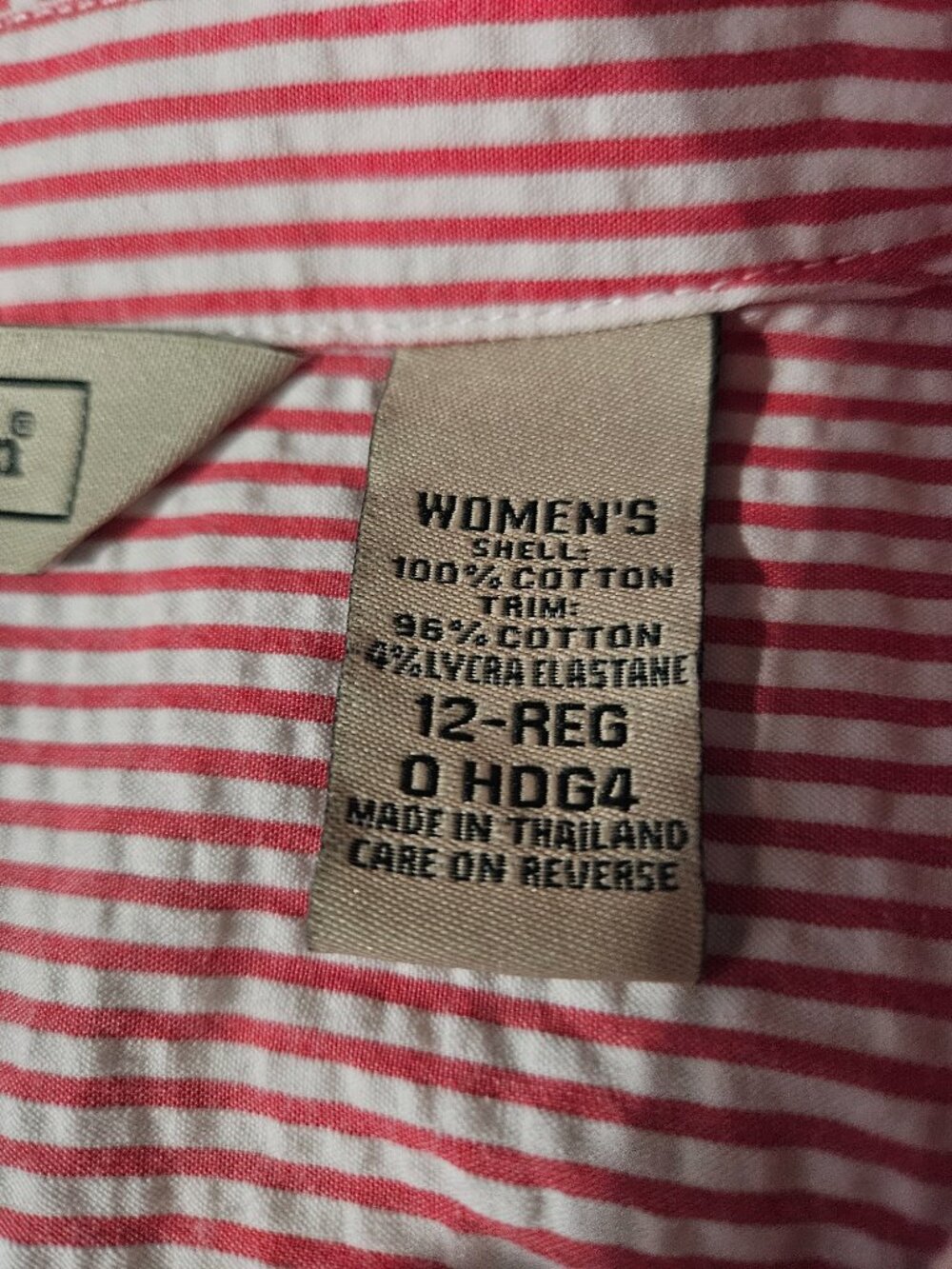 L.L. Bean Red & White Striped Seersucker Blazer - Picture 5 of 6